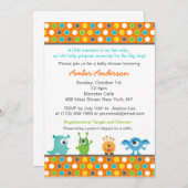 Monster-Babyparty-Einladungen Einladung (Vorne/Hinten)