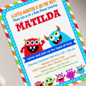 Monster Bash Baby Dusche Party Einladung