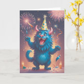 Monster Bash Birthday Karte (Gelbe Blume)