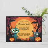 👻 Monster Bash! Einladung (Stehend Vorderseite)