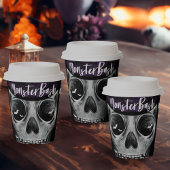 Monster Bash Fun Spooky Skeleton Halloween Party Pappbecher