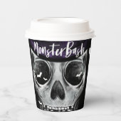 Monster Bash Fun Spooky Skelett Halloween-Party Pappbecher (Vorderseite)