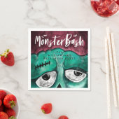 Monster Bash Fun Spooky Zombie Halloween Party Serviette (Beispiel)