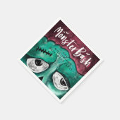 Monster Bash Fun Spooky Zombie Halloween Party Serviette (Ecke)
