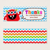 Monster Bash Fvor Tag Geburtstagspartei (Vorne & Hinten)