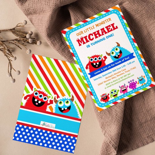 Monster Bash Geburtstagsparty Einladung