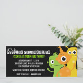 Monster Bash Geburtstagsparty Einladungen (Stehend Vorderseite)