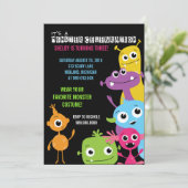 Monster Bash Geburtstagsparty Einladungen (Stehend Vorderseite)