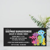 Monster Bash Geburtstagsparty Einladungen (Stehend Vorderseite)