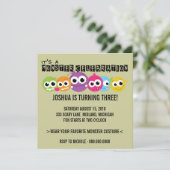 Monster Bash Geburtstagsparty Einladungen (Stehend Vorderseite)