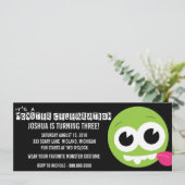 Monster Bash Geburtstagsparty Einladungen (Stehend Vorderseite)