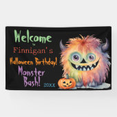 Monster Bash Halloween Geburtstag Banner (Horizontal)