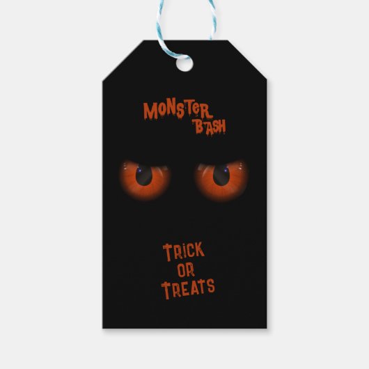 Monster Bash Halloween Geschenkanhänger (Vorderseite)