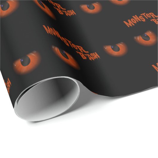Monster Bash Halloween Geschenkpapier (Rolleneckpunkt)