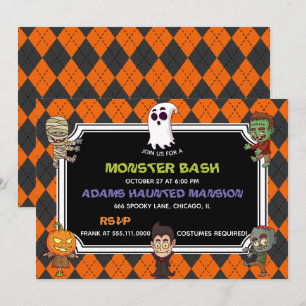 Monster Bash Halloween-Party Einladung