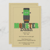 Monster Bash Halloween-Party Einladung (Vorne/Hinten)