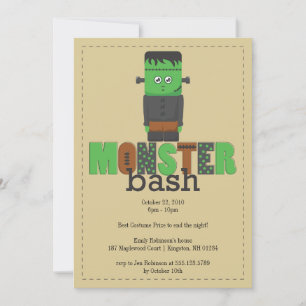 Monster Bash Halloween-Party Einladung