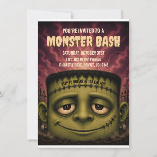 Monster Bash Halloween-Party-Einladung Einladung