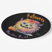 Monster Bash Halloween-Party Pappteller (Schrägansicht)