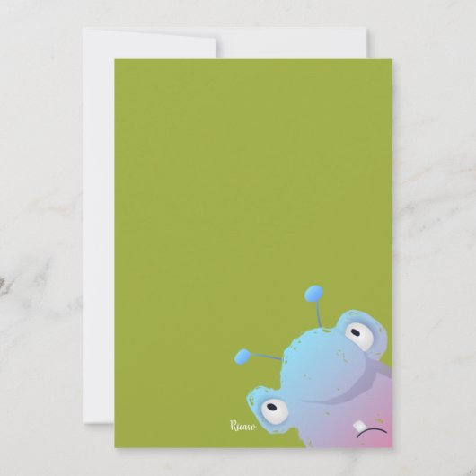 Monster Bash Halloween-Party Personalisiert Einladung (Rückseite)