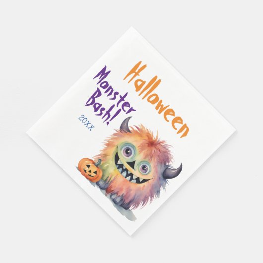 Monster Bash Halloween-Party Serviette (Ecke)