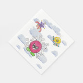 Monster Bash in Clouds Geburtstagspapiernapkin Serviette (Ecke)
