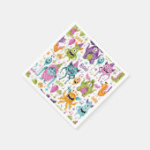 Monster Bash Kleines Monster Geburtstagsparty Serviette (Ecke)