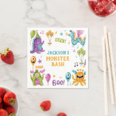 Monster Bash Kleines Monster Geburtstagsparty Serviette (Beispiel)