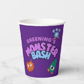 Monster Bash Party Cup Halloween Kindergeschirr Pappbecher (Vorderseite)