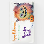 Monster Bash Personalisiertes Halloween-Party Banner (Vertikal)