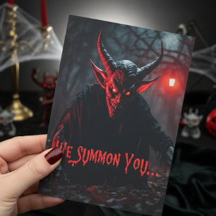 Monster Bash Red Mit Augen Crawling Devil Hallowee Einladung