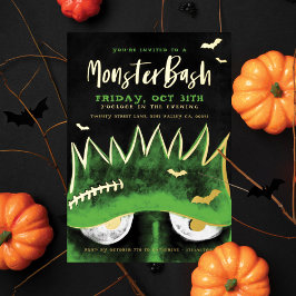 Monster Bash | Spooky Frankenstein Halloween-Party Folieneinladung