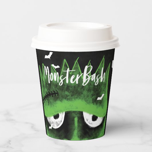 Monster Bash Spooky Frankenstein Halloween Party Pappbecher (Vorderseite)