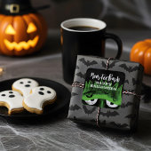 Monster Bash | Spooky Frankenstein Halloween-Party Quadratischer Aufkleber