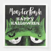 Monster Bash | Spooky Frankenstein Halloween-Party Serviette (Vorderseite)