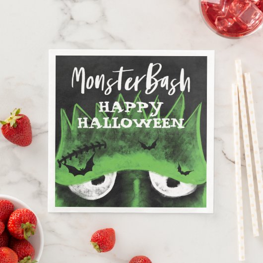 Monster Bash | Spooky Frankenstein Halloween-Party Serviette (Beispiel)
