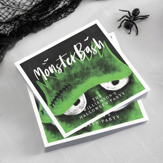 Monster Bash Spooky Frankenstein Halloween Party Serviette