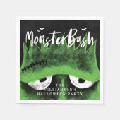 Monster Bash Spooky Frankenstein Halloween Party Serviette (Vorderseite)