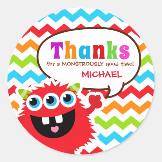 Monster Bash Vielen Dank für Ihre Unterstützung Ta Runder Aufkleber (Vorderseite)