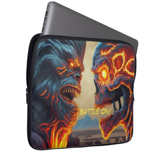 Monster Battle Laptopschutzhülle (Vorne Rechts)