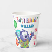 Monster Bear Kindergeburtstag Party Pappbecher (Rückseite)