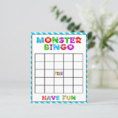 Monster Bingo - Baby-Dusche (Stehend Vorderseite)