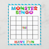 Monster Bingo - Baby-Dusche (Vorderseite)