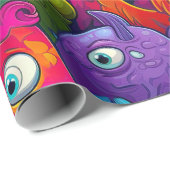 Monster Birthday Geschenkpapier (Rolleneckpunkt)