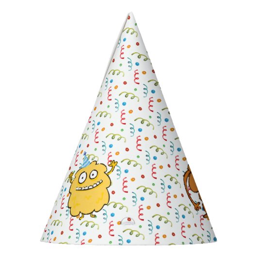 Monster Birthday Party Hat Partyhütchen (Links)