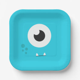 Monster Birthday Party Paper Plate Pappteller