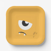 Monster Birthday Party Pappteller (Vorderseite)