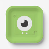 Monster Birthday Party Pappteller (Vorderseite)