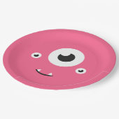 Monster Birthday Party Pappteller (Schrägansicht)