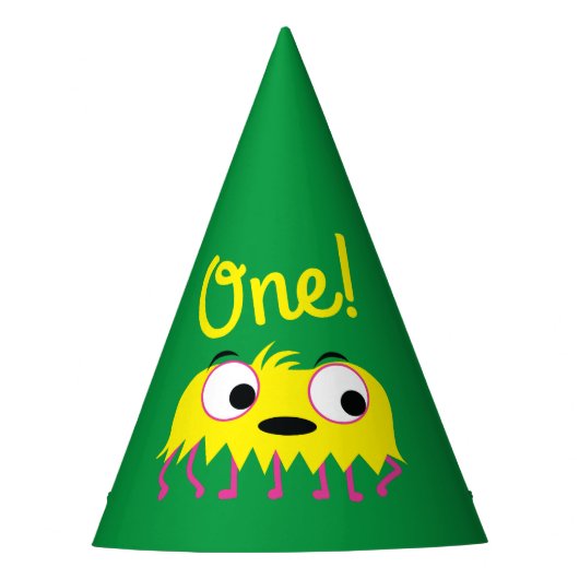 Monster Birthday Party Partyhütchen (Vorderseite)